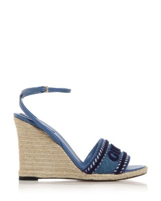 Women's Logo Espadrille Wedge Sandals
