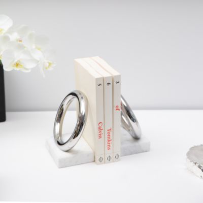 Ring Marble Base Bookends