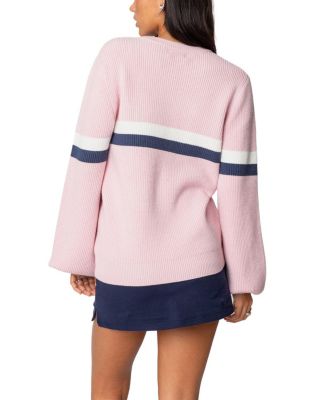 Nautical Striped Oversized Sweater