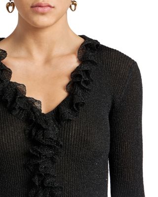 Ruffle Trim Sweater