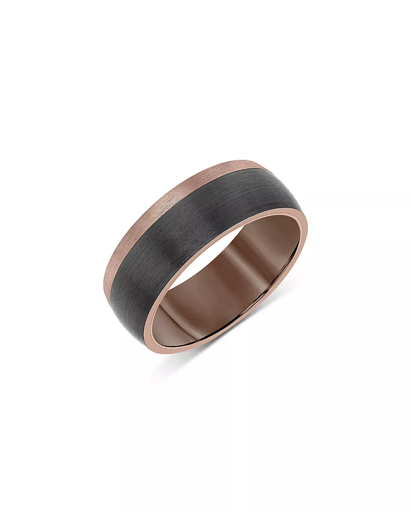 Bloomingdale's Fine Collection Men's Band in Brown & Black Tungsten
