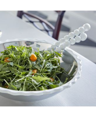Classic Salad Servers with Pearled Handles, Set of 2