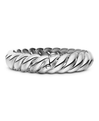 Sterling Silver Sculpted Cable Link Bracelet