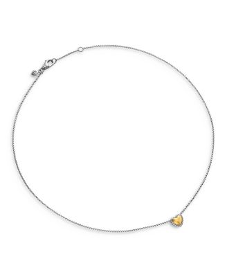 Cable Cookie Classic Heart Necklace with 18K Yellow Gold