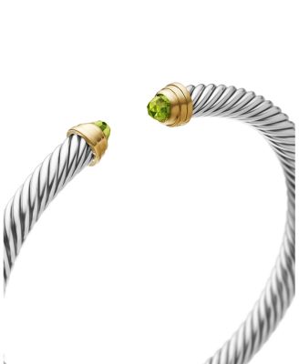 Cable Classics&reg; Bracelet with Peridot and 14K Gold, 5mm