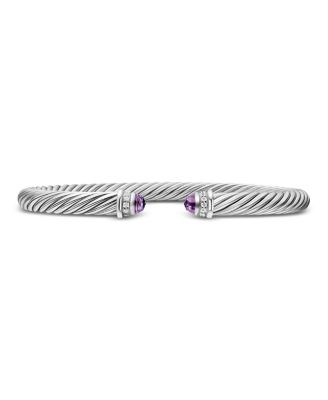 David Yurman Cable Classics Bracelet with Amethyst and Diamonds