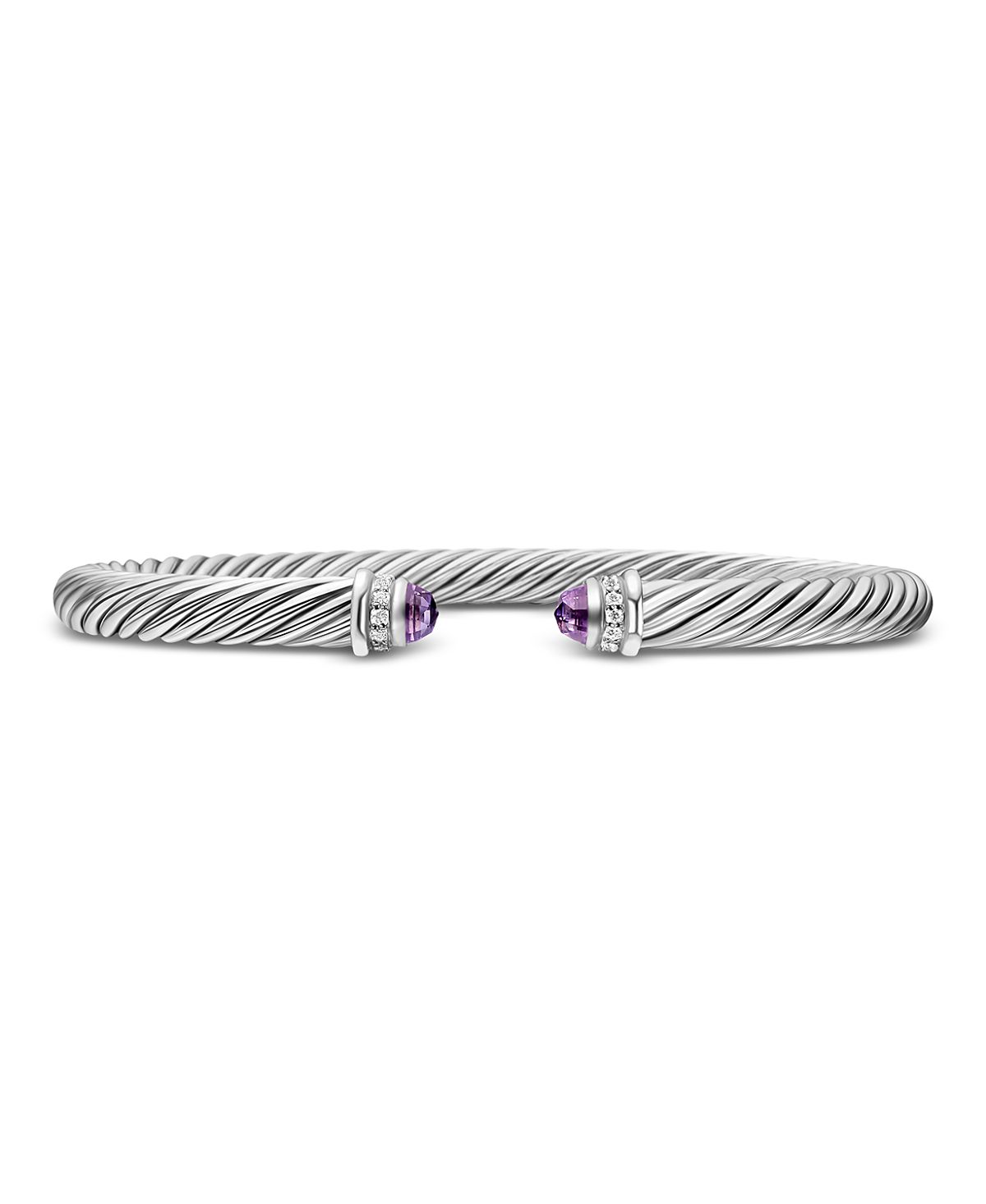 David Yurman Cable Classics Bracelet with Amethyst and Diamonds