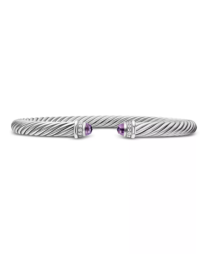 David Yurman Cable Classics Bracelet with Amethyst and Diamonds