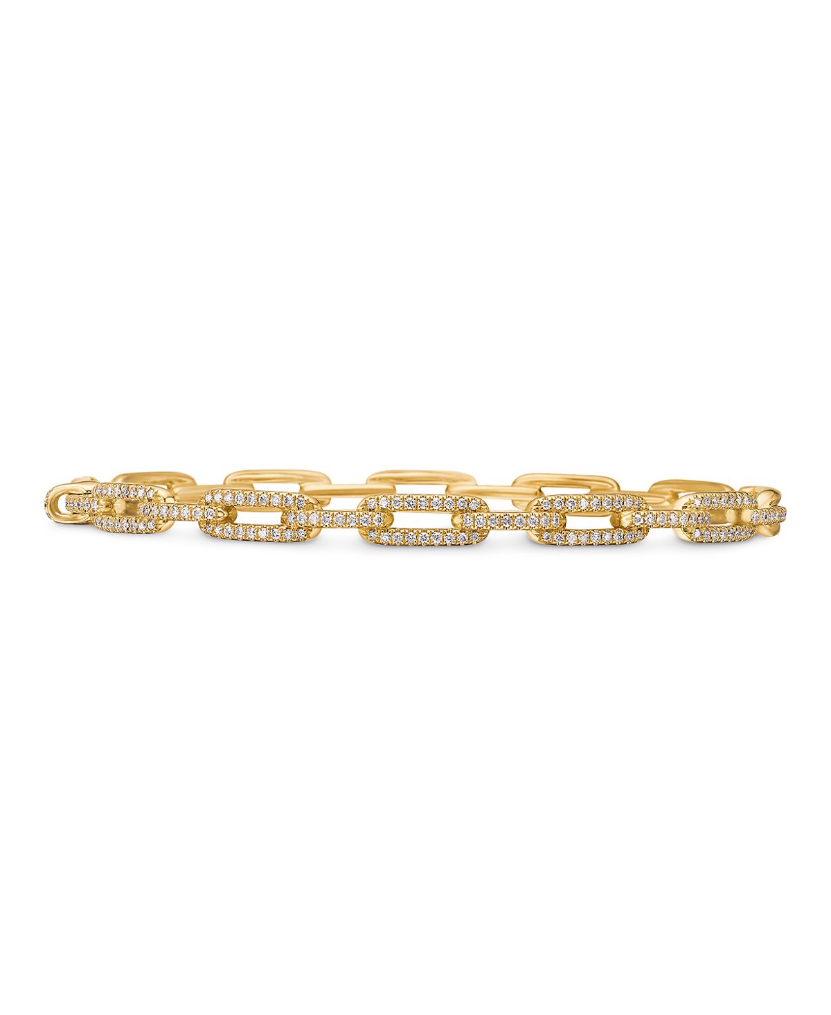 David Yurman Stax Chain Link Bracelet with Diamonds