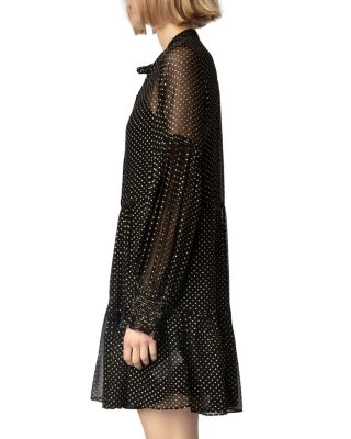 Randy Mousseline Sparle Noir Dress