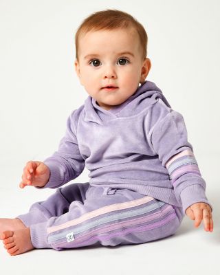 Girls' Cozy Velour Pop Over Hoodie & Sweatpants Set - Baby