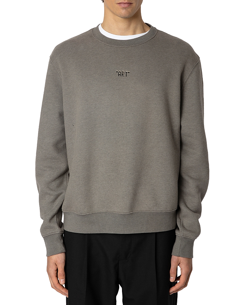 Zadig & Voltaire Simba Photoprint Sweater In Medium Green