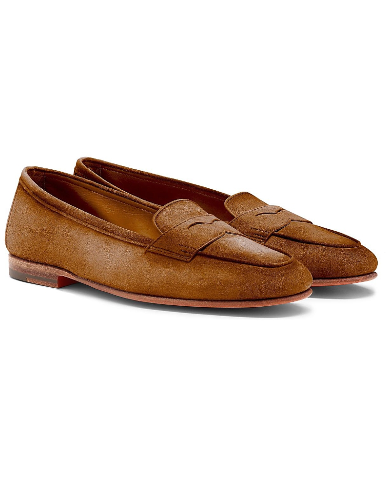 Santoni Women's Carla Suede Loafer