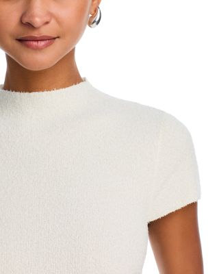Bouclé Mock Neck Mini Dress