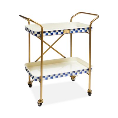 Mackenzie-Childs - Royal Check Two Tier Kitchen Cart