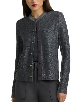 St. John - Sequin Front Knit Cardigan