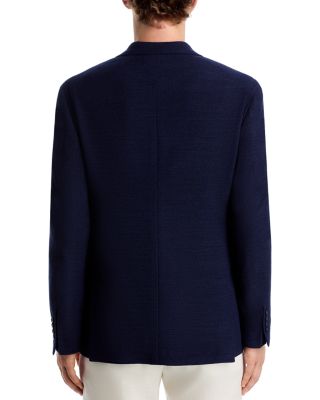 Wool Pique Jersey Slim Fit Unstructured Sport Coat