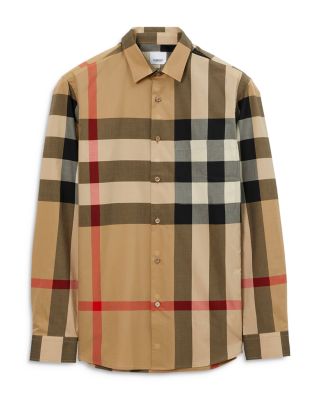 Summerton Cotton Poplin Check Slim Fit Button Down Shirt