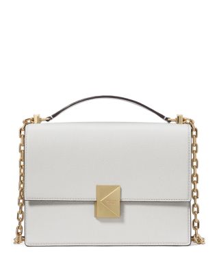 kate spade new york - Deco Pebbled Leather Small Chain Shoulder Bag