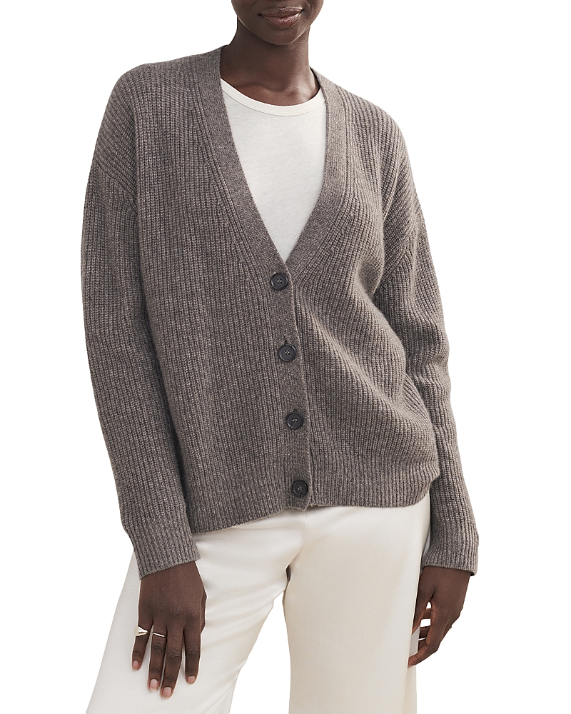 Jenni Kayne Cashmere V Neck Cardigan Sweater In Shadow