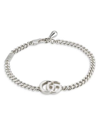 Gucci - Sterling Silver GG Marmont Curb Link Bracelet