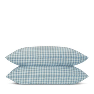 Gingham Linen Pillowcase Pair, King