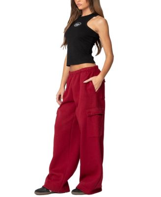  Wide Leg Cargo Sweatpants