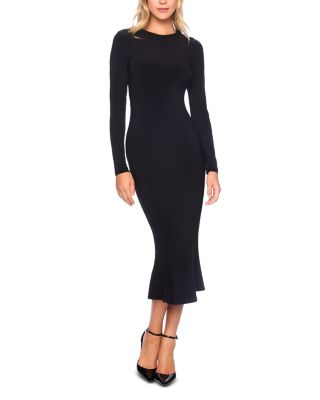 Long Sleeve Trumpet Midi Dress