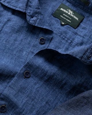 Cannons Creek Short Sleeve Sports Fit Linen Shirt