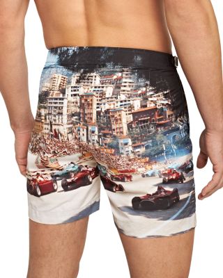 Bulldog Photo Print Quick Dry Tailored Fit Swim Trunks