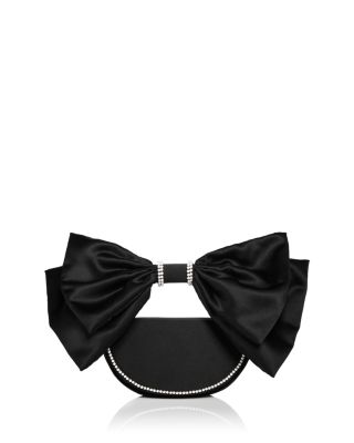 AQUA - Satin Bow Bag w/ Faux Pearls - Exclusive