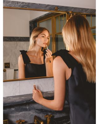 Carey Square Neck Shoulder Bow Mini Dress