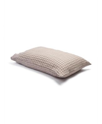 Piglet in Bed - Gingham Linen Pillowcase Pair, Queen