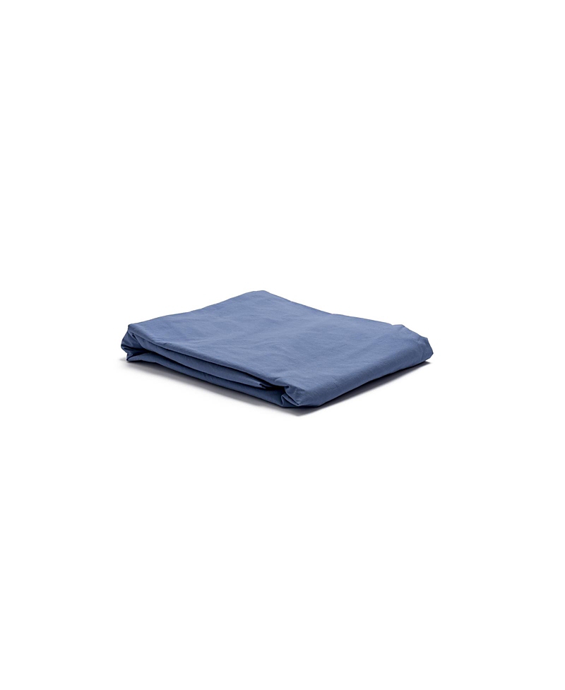 Piglet In Bed Washed Cotton Percale Fitted Sheet, King In Blue