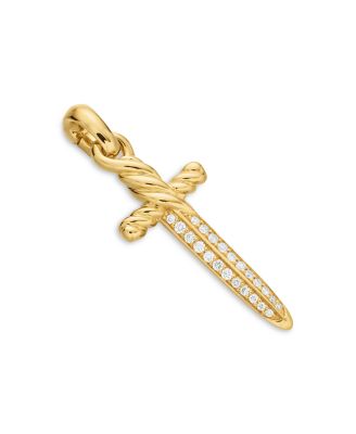 18K Yellow Gold Petrvs&reg; Dagger Amulet with Diamonds