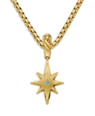 Cable Collectibles&reg; North Star Birthstone Charm in 18K Yellow Gold with Aquamarine