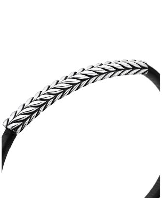 Chevron Leather ID Bracelet