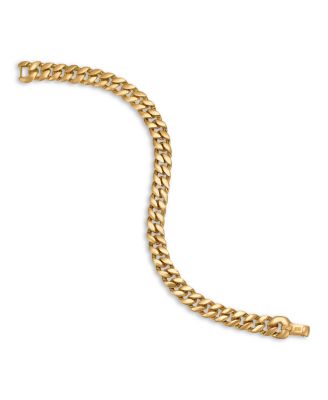 Men's Curb Chain Bracelet in 18K Yellow Gold, 8mm