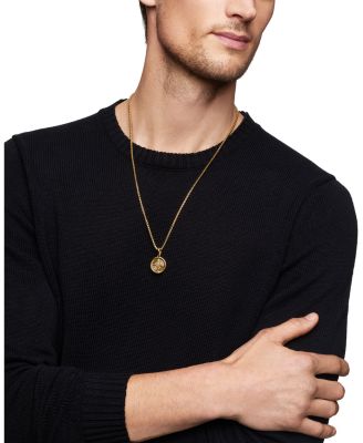 18K Yellow Gold Maritime Compass Amulet with Diamond