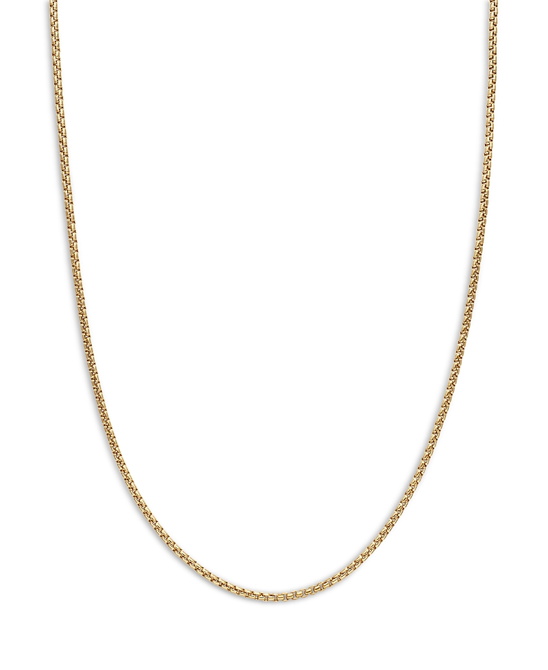 David Yurman Box Chain Necklace in 18K Yellow Gold 18, 1.7mm