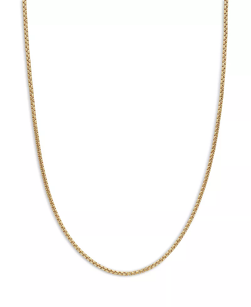 David Yurman Box Chain Necklace in 18K Yellow Gold 36, 1.7mm
