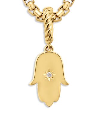 Hamsa Amulet with Diamonds in 18K Gold