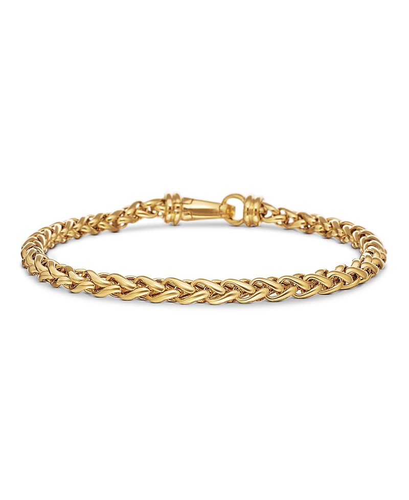 David Yurman Men's Wheat Chain Bracelet in 18K Yellow Gold, 4mm