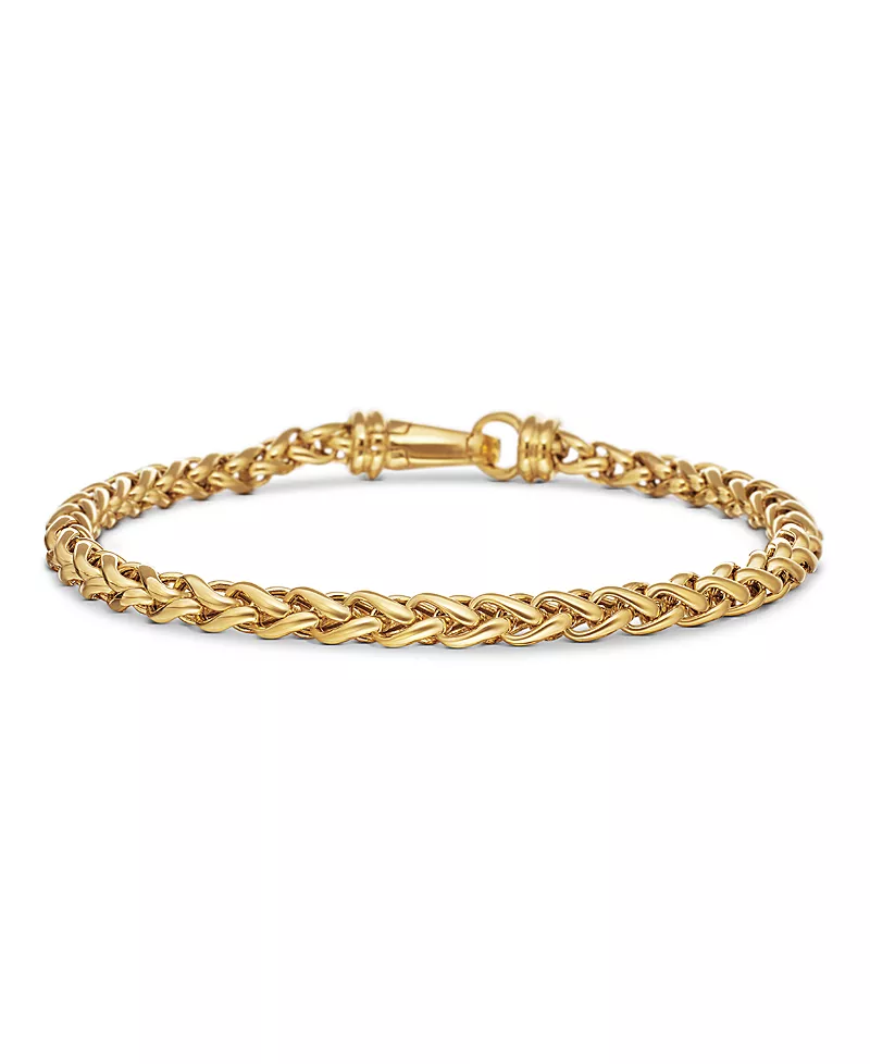 David Yurman Men's Wheat Chain Bracelet in 18K Yellow Gold, 4mm