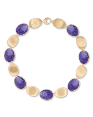 Marco Bicego 18K Yellow Gold Lunaria Purple Charoite Collar Necklace, 17.75