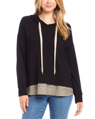 Karen Kane - Contrast Hem Hoodie