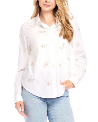 Karen Kane - Embellished Button Front Shirt