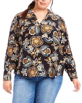 Karen Kane - Blouson V Neck Top