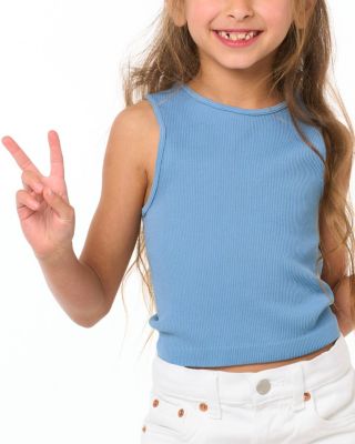  Girls' Girls' Ribbed Crop Sports Tank Top - Little Kid