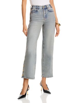 Generation Love - Stassia High Rise Wide Leg Jeans in Washed Medium Blue